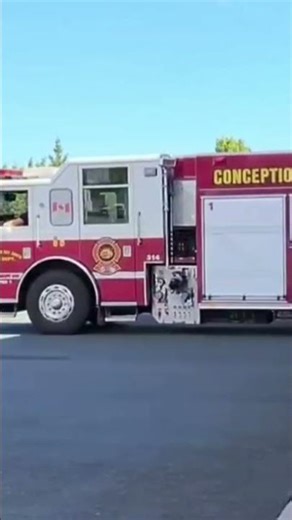Conception Bay South Fire Department Pumper 1 leaving station 1