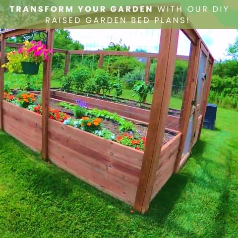 DIY Raised Garden Bed Plans for Raised Garden Bed,enclosed Garden Plans,raised Garden Bed Cover,elevated Deer Fence Plans,garden Fence Plans - Etsy