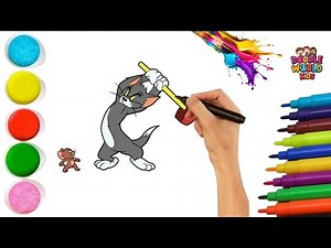 Tom and Jerry Fight Drawing 🐭🐱 with ABCD Rhymes 🎵 | Learn Alphabet & Drawing | Doodle World Kids