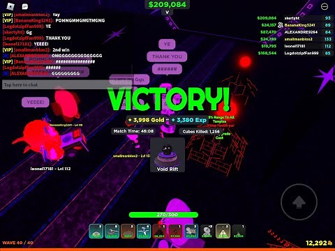 Beating Deep Void in Roblox Cube Defense