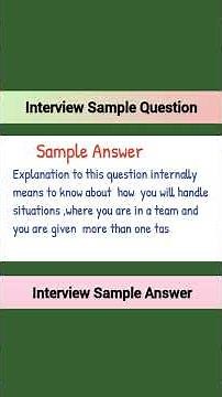 Are you a multitasking person-interview question with sample answer