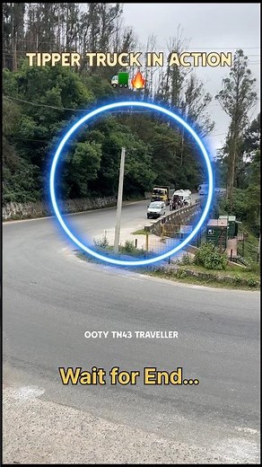 Tipper Truck Climbing Sharp Ghat Curve with Mass Horn 🔥🚛 #shorts