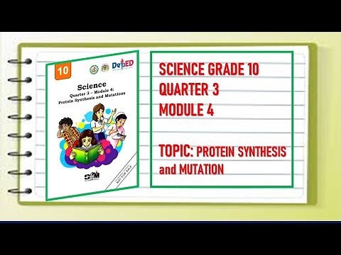SCIENCE GRADE 10 QUARTER 3 MODULE 4 PROTEIN SYNTHESIS