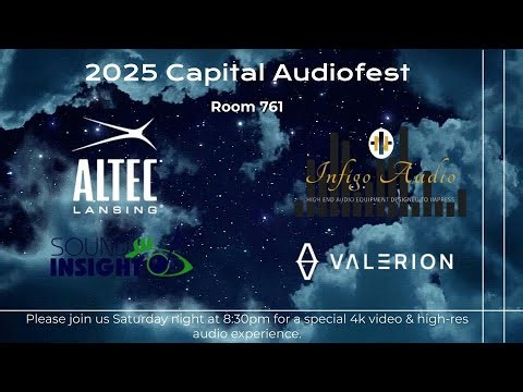 2025 Capital Audiofest Slideshow - Altec Lansing Ribbonacci Planar Speakers and Valerion projector.