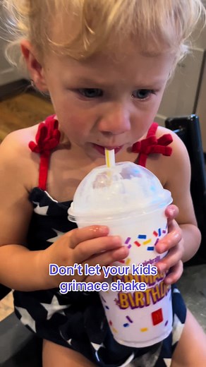 Grimace got the baby. #grimaceshake #mcdonalds