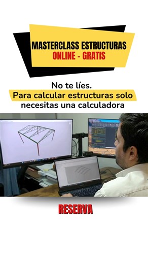 Si el cálculo estructural te bloquea... Si no sabes por dónde empezar, Si llevas años con esa espinita clavada, este es el paso que necesitas dar. No necesitas miles de euros o dolares, ni meses, ni fórmulas imposibles. Solo necesitas ganas y un método que te explique lo esencial, paso a paso, sin rodeos. Porque el problema no eres tú. Es que nadie te enseñó cálculo estructural como debería enseñarse. Este curso es para ti si quieres dejar de postergar, si quieres entender de verdad,y si estás l