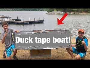 Duct Tape And Cardboard Boat￼!