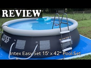 Intex Easy Set 15' x 42" above Ground Swimming Pool Set - SETUP & Review