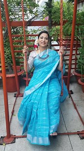 15 reactions | Blue cotton saree with silver jari border only at 1700/- tk Uncut Stone Jewellery only at 1500/- tk Inbox to place your order ❤️ | Tatheer Boutique | Facebook