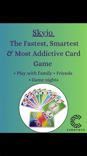 CuroToyz | Board Games , Kids’ Fun Kits & Toys on Instagram: "Meet Skyjo — the game that turns any gathering into a night of strategy, laughter & competition 😍 Why everyone loves it: ✔ Plays with 2–8 people (perfect for family & friends) ✔ Only 30 mins per round — quick & addictive ✔ Ages 8+ — anyone can learn in minutes ✔ Mix of luck + clever planning = SUPER FUN If you haven’t played Skyjo yet… you’re missing out! 🤯 Tag someone you would DESTROY at this game 😈👇 #skyjo #familygamenight #boa