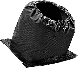 48133 Lawn Mower Hard Top Boot Protector, Lawn Mower Vac Parts, Compatible with Agri-Fab, Replacement Part 48133, Keeps Lawn Tidy & Beautiful, 1 Pack, Black（No Metal Strap）