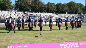 Simon Fraser University Pipe Band - Canada, performing their Friday Gr1 MSR at the World Pipe Band Championships back in 2022. | We Love Pipe Bands