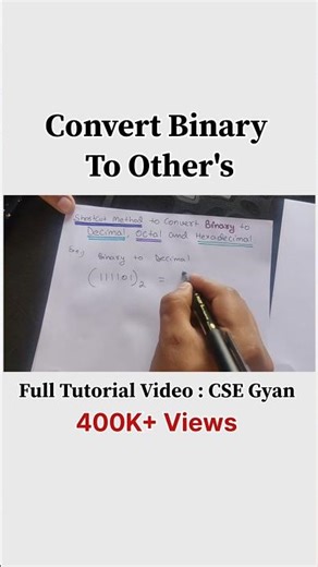 🔢 Binary → Decimal | Octal | Hexadecimal
