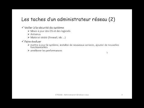 ETRS508 Vidéo 2 Taches et Bonnes Pratiques Administrateur Système