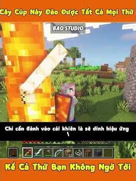 Cây Cúp Này Đào Được Tất Cả Mọi Thứ Kể Cả Những Thứ Bạn Không Ngờ Tới #minecraft #minecraftshorts