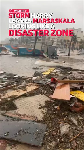 Marsaskala has been left looking like a disaster zone as Storm Harry continues to pummel the area, with powerful winds, rough seas and flying debris causing widespread chaos. Footage sent to Lovin Malta shows streets strewn with debris, damaged shopfronts and coastal roads overwhelmed as waves crashed inland. In several areas, the seafront appears completely battered, with strong winds pushing water, rubbish and loose objects deep into the streets. Civil Protection Malta crews are working around