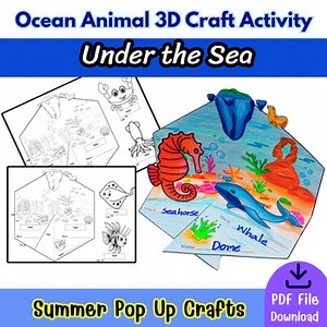 Ocean Animal 3D Craft Activity | Under the Sea | Summer Crafts