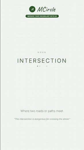 Learn English: What is Intersection? | Vocabulary Shorts