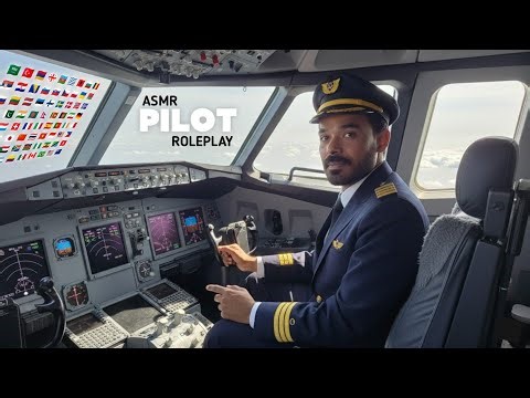 ASMR Pilot Roleplay in 75 Different Languages✈️