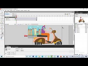 Tutorial Dasar Macromedia Flash 8 Part 4 Cara Membuat animasi mobil dan motor