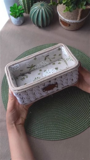 Camelia DIY on Instagram: "Make BEAUTIFUL Storage from Used Cardboard and Rope ✨📦"