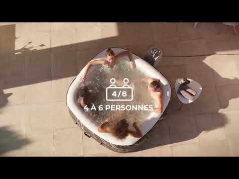 Spa gonflable carré Lay-Z-Spa Hollywood Luxe AirJet LED 4-6 personnes