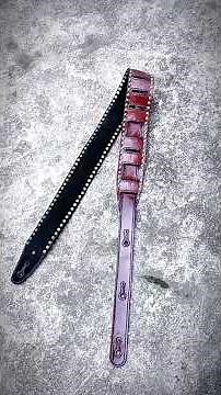 handmade leather guitar strap #guitarstrap #heavymetal #leatherstrap