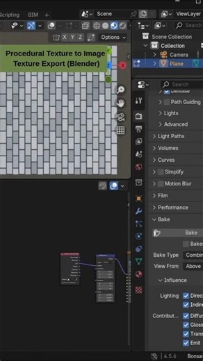 Procedural Texture to Image Texture Export Blender #blender3d #blendertutorial #creativeblender