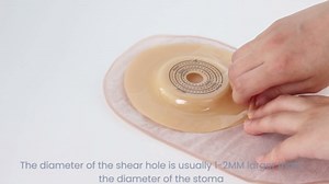 10 PCS Colostomy Bags, Ostomy Supplies, One-Piece Convex Ostomy Bags with a Waistband for Uneven Skin/Deep-Seated Areas Stoma, Cut-to-Fit, Max 45 mm