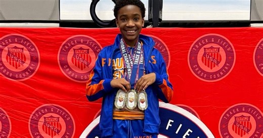 Aurora 7th grader brings home 3 gold medals. sets national record, is named track MVP