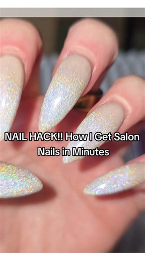 From DIY to salon-level in minutes 💅 Im working on get a dis code for these!#nailhack #handmadenails