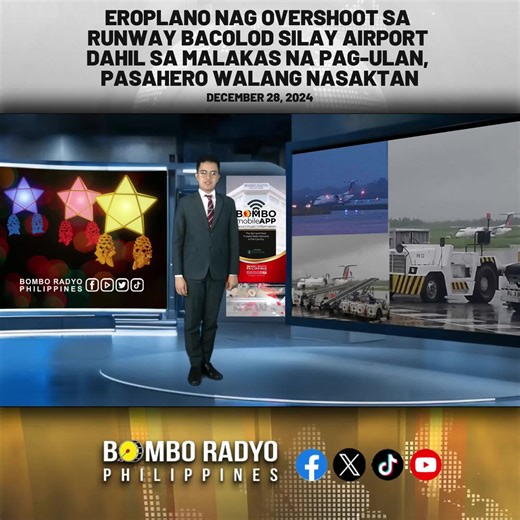 Eroplanong Nag-Overshoot sa Runway ng Bacolod Silay Airport