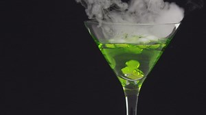 Smoking cocktail glass - Free Stock Video