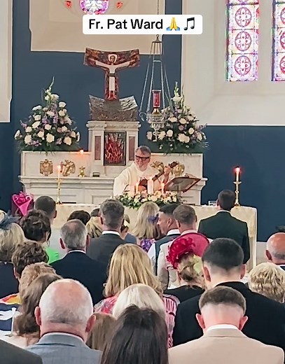 Singing Priest Fr. Pat Ward Delights at Wedding Ceremony