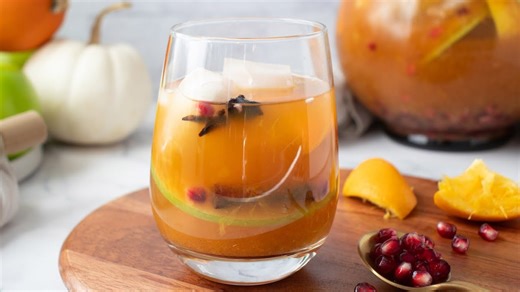 Fall-Inspired Pumpkin Pomegranate Sangria Recipe