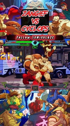 Zangief combos Cyclops in the air 🇷🇺🕶️ #XMenVsStreetFighter #Zangief #Cyclops #Juggernaut #InfiniteCombo | SonicBlaze