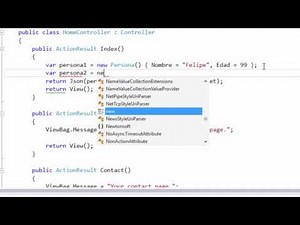 JSON y JSONResult MVC 5 | Controladores | Programando en ASP.NET MVC 5