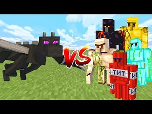 ENDER DRAGON vs ALL GOLEM in Minecraft Mob Battle