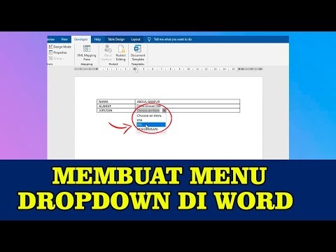 Membuat Menu Dropdown Di Microsoft Word Seperti Excel