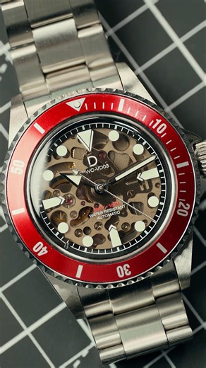 Just finished this 40mm diver with a skeleton movement from @DIYWatchClub #divewatch #shorts