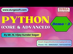 PYTHON tutorials || Demo - 2 || by Mr. N. Vijay Sunder Sagar On 29-10-2024 @10PM IST