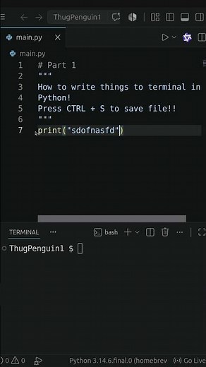 How to print things into the terminal #python #programming #programmingtutorial
