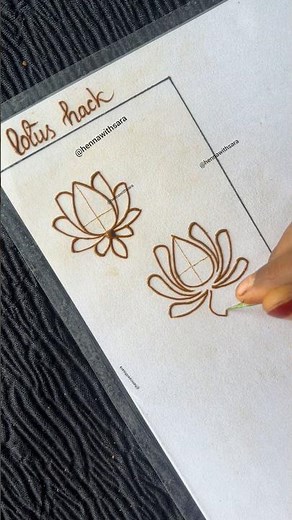 🌸 Beautiful Lotus Mehndi Design | Easy Bold Lotus Tutorial # #henna #mehndi ##mehndidesign #lotus