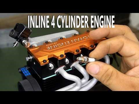 Assembling and Running Inline 4 Cylinder Toyan Engine