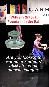 🎹 William Gillock's "Fountain in the Rain" offers several valuable teaching opportunities for piano students. 🎵 ◽Musical Expression and Imagery ◽Technical Development Include this composition in your teaching and watch your students' skills and enthusiasm flourish! Clara (7 y.o.) performed this piece at Carmel Klavier International Competition 2024 and won 1st place in her age category. - #repertoire #williamgillock #pianoteacher #pianolessons | Irina Gorin Piano Teaching