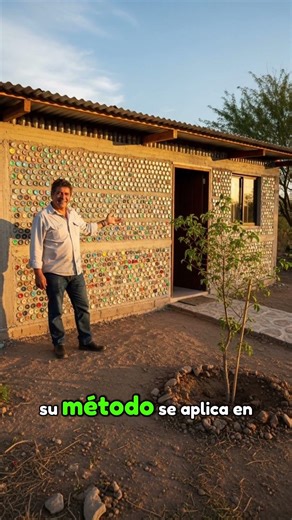 mexicano creó casas hechas con botellas recicladas