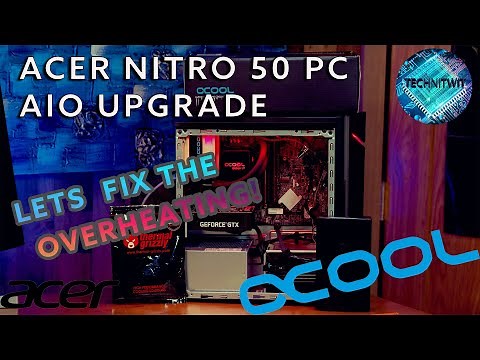 Acer Nitro 50 Gaming PC Lets fix the overheating Problem! AlphaCool AIO CPU Cooler Upgrade, How To