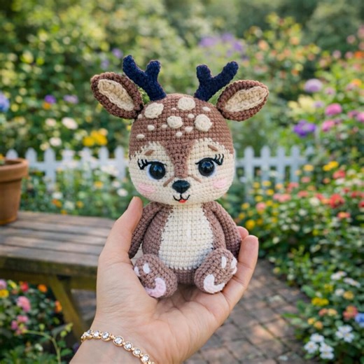 Crochet Deer Amigurumi Pattern, Woodland Animal Plush Toy (PDF Download) - Etsy