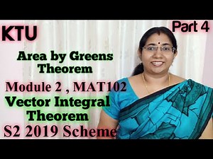 Area by Greens Theorem | Vector integral Theorems |MAT102 | Module 2| S2 |KTU Part 4