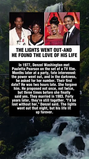 The Lights Went Out-And He Found the Love of His Life. Denzel Washington #story #celebrity